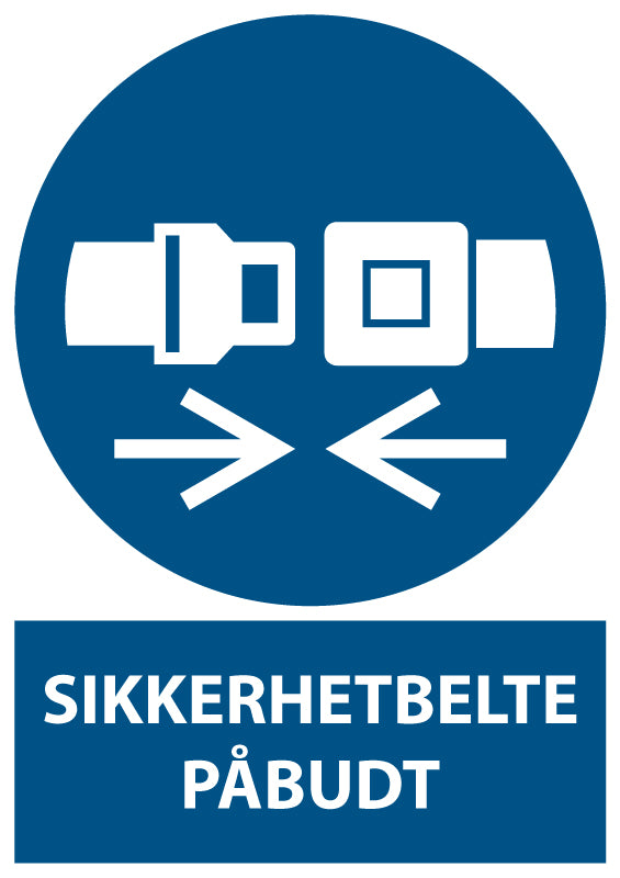 Sikkerhetsbelte påbudt
