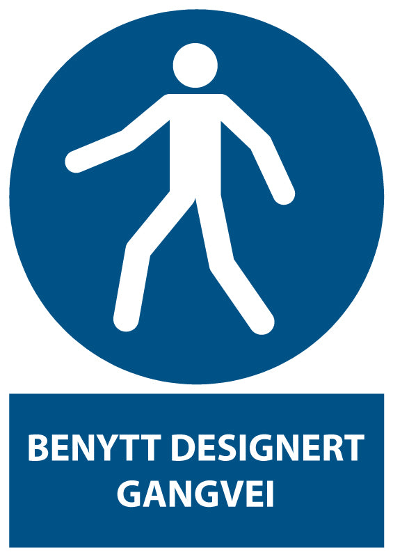 Benytt designert gangvei
