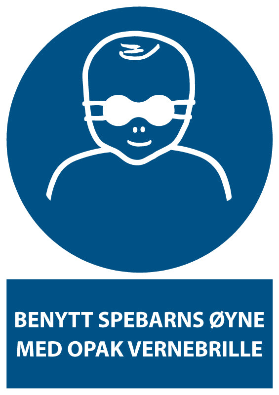 Beskytt spebarns øyne med opak vernebriller