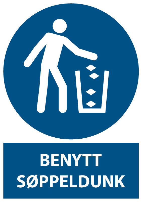 Benytt søppeldunk