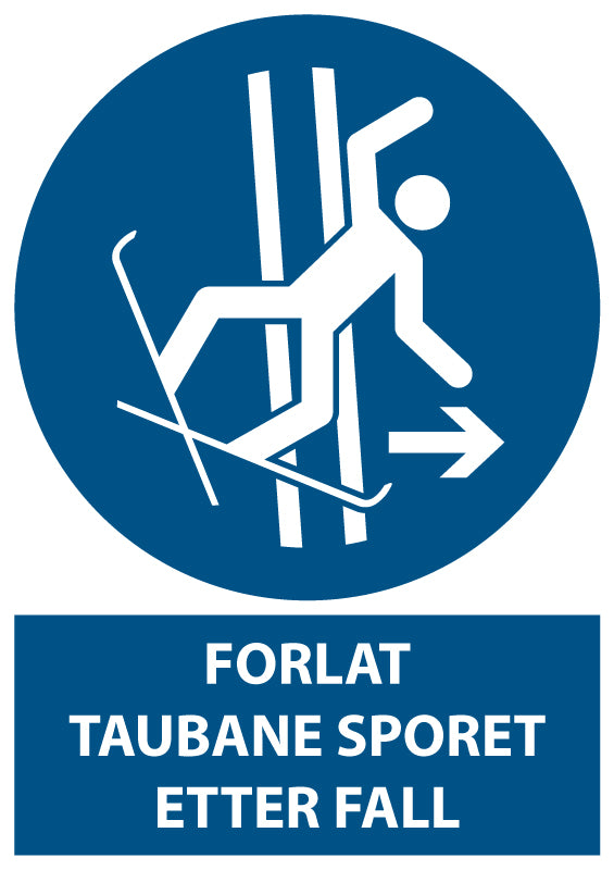 Forlat taubane sporet etter fall