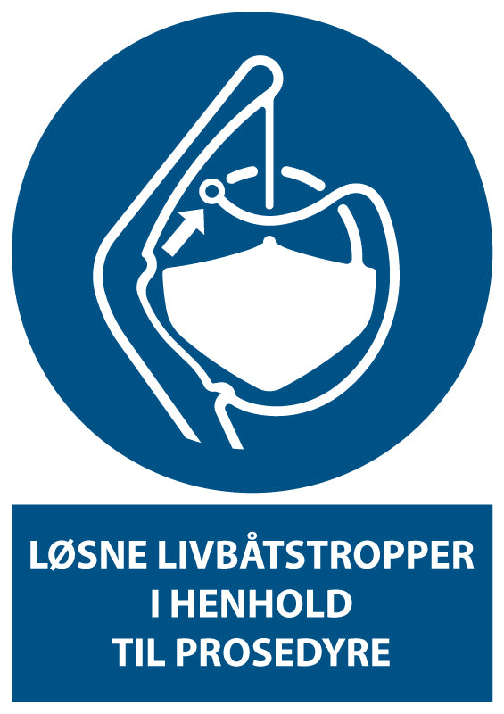 Løsne livbåtstropper i henhold til prosedyre