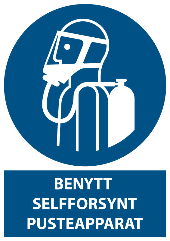 Benytt selvforsynt pusteapparat