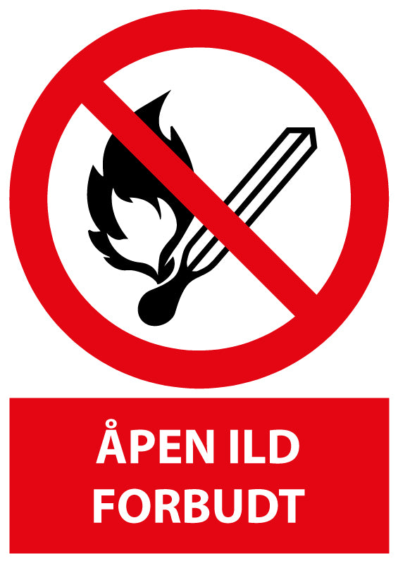 Åpen ild forbudt