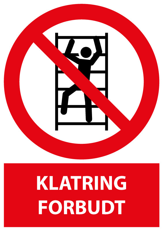 Klatring forbudt