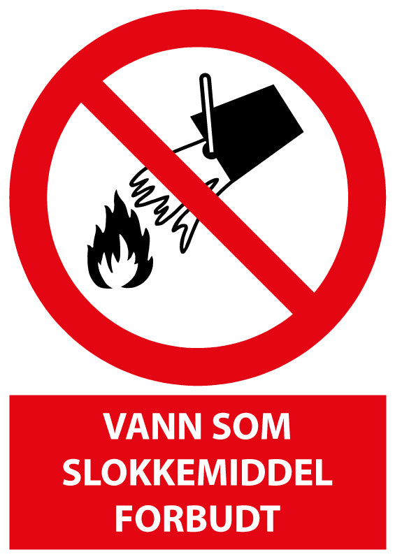 Vann som slokkemiddel forbudt