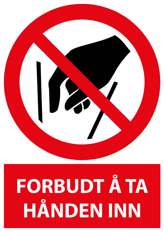 Forbudt å ta hånden inn