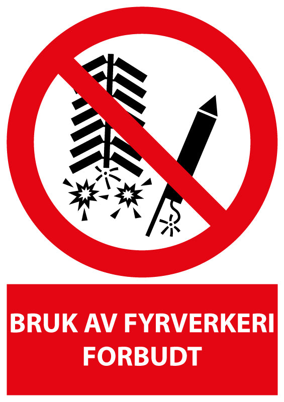Bruk av fyrverkeri forbudt