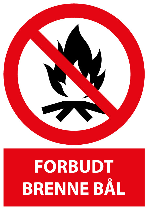 Forbudt brenne bål