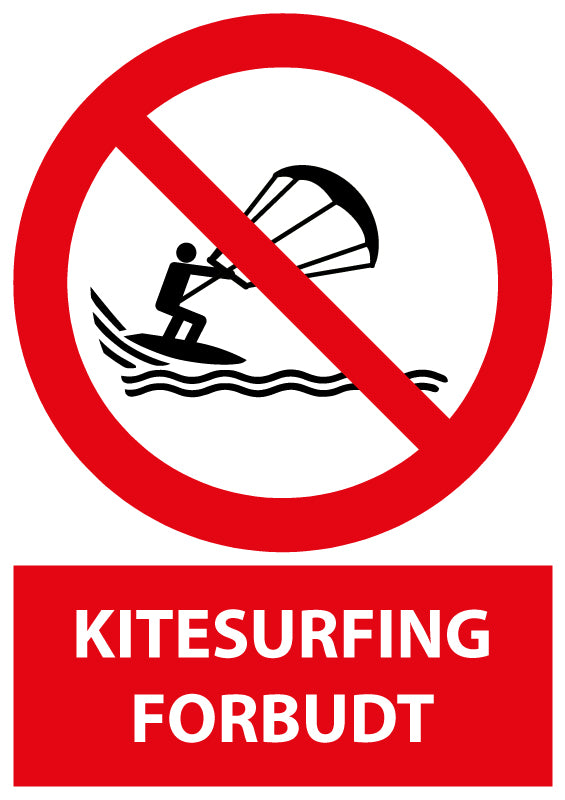 Kitesurfing forbudt
