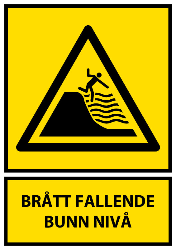 Brått fallende bunn nivå
