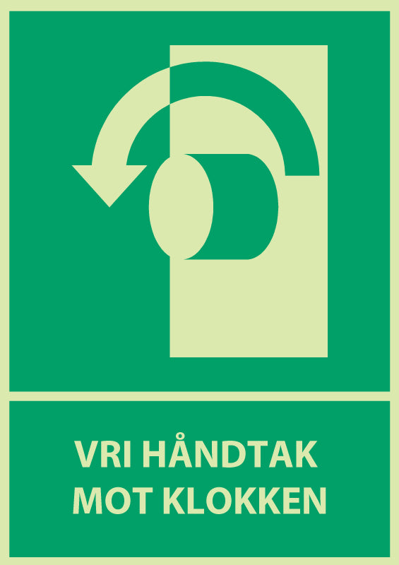 Vri håndtak mot klokken