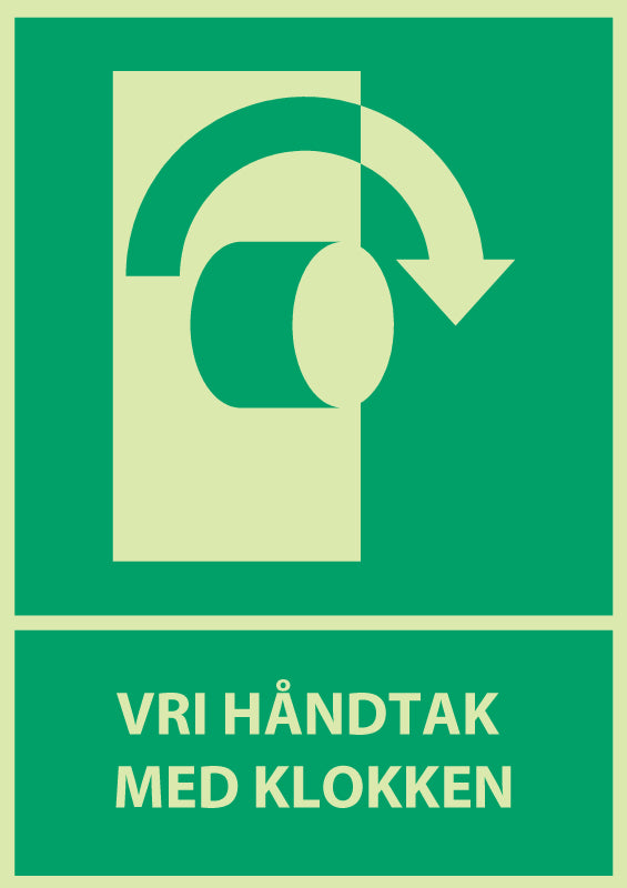 Vri håndtak med klokken