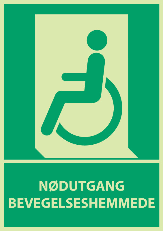 Nødutgang bevegelseshemmede venstre