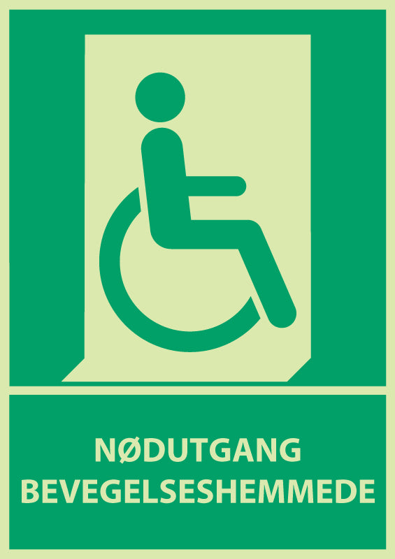 Nødutgang bevegelseshemmede høyre