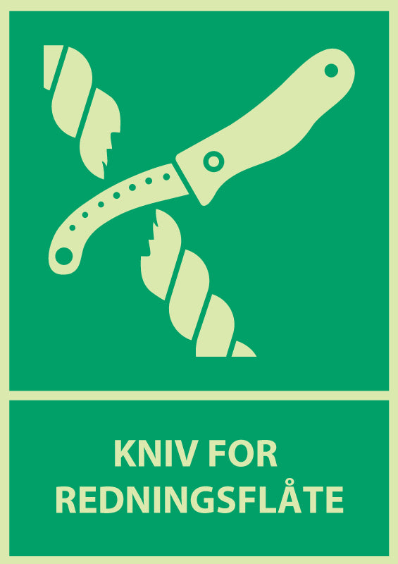 Kniv for redningsflåte