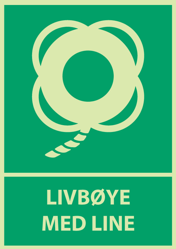 Livbøye med line – nødskilt ISO 7010 E041 (bilde 3)