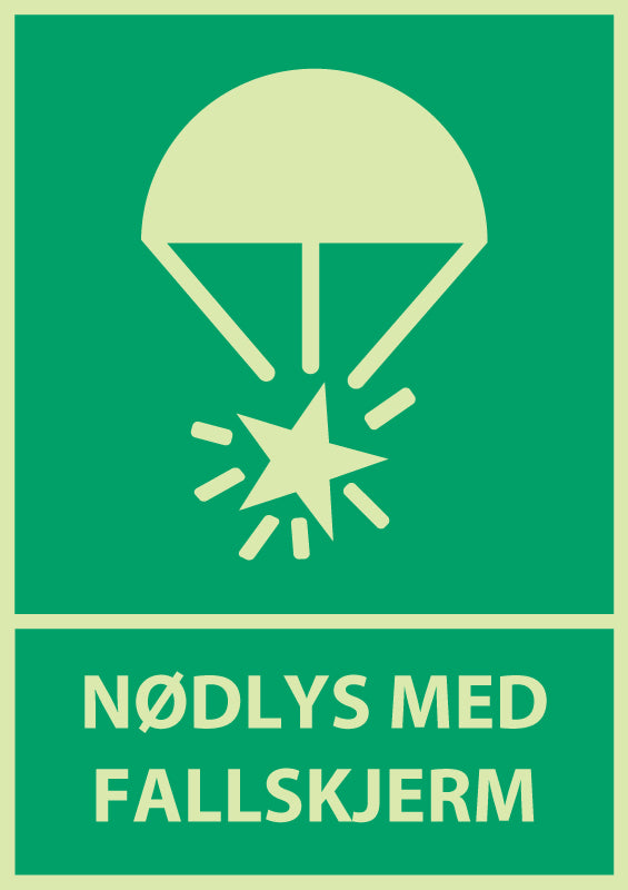 Nødlys med fallskjerm