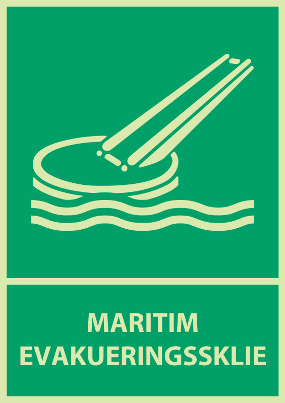 Maritim evakueringssklie – nødskilt ISO 7010 E054 (bilde 3)