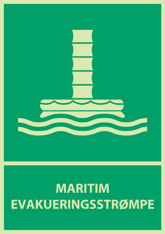 Maritim evakueringsstrømpe – nødskilt ISO 7010 E055 (bilde 3)