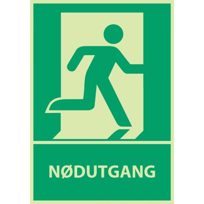 Nødutgang Høyre – nødskilt ISO 7010 E002 (bilde 3)